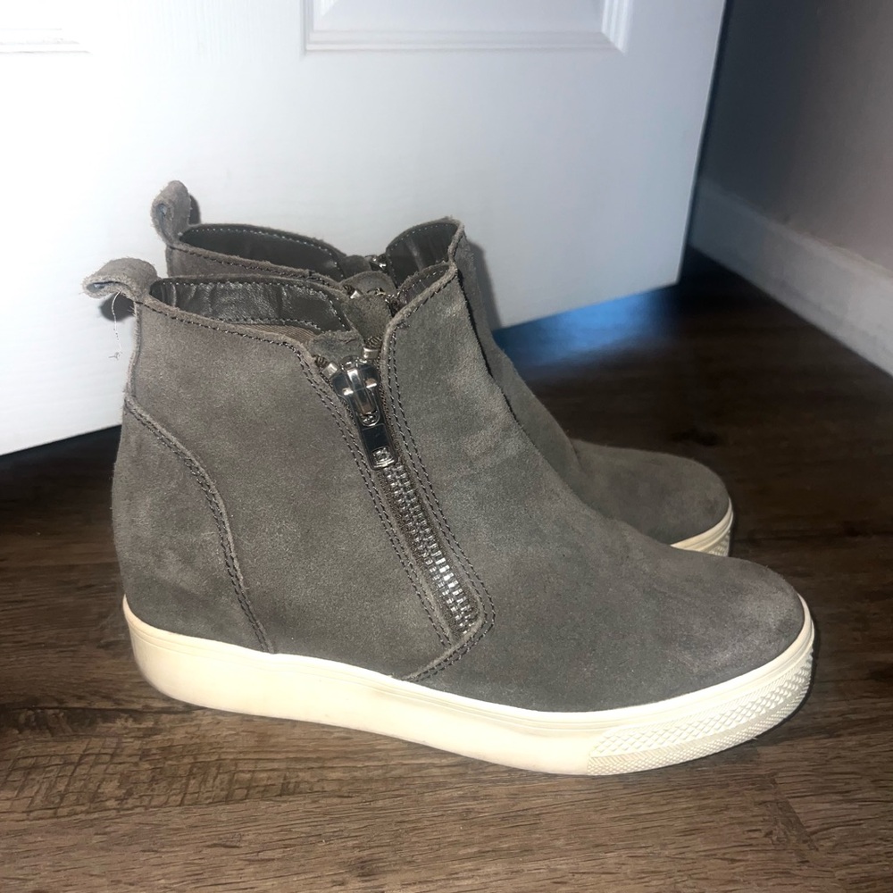 Grey Steve Madden Wedge Sneaker